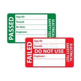 PAT TEST FAILED health and safety signs stickers Plug 40No 50x25mm 