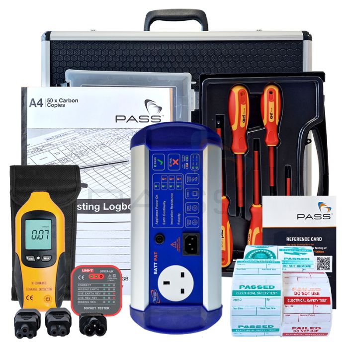 First Stop Safety BattPAT PAT Tester - Essentials Kit (Bundle 1) & accessories