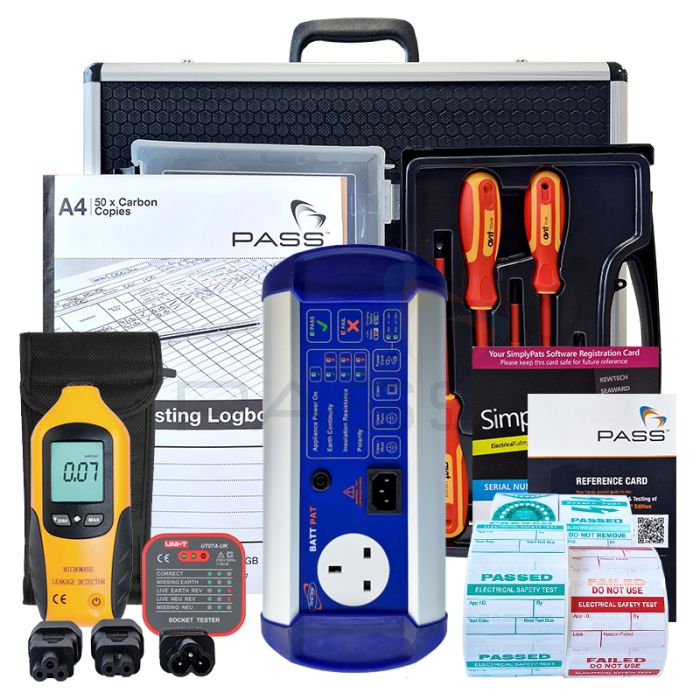 First Stop Safety BattPAT PAT Tester -Professional Kit (Bundle 2) & accessories