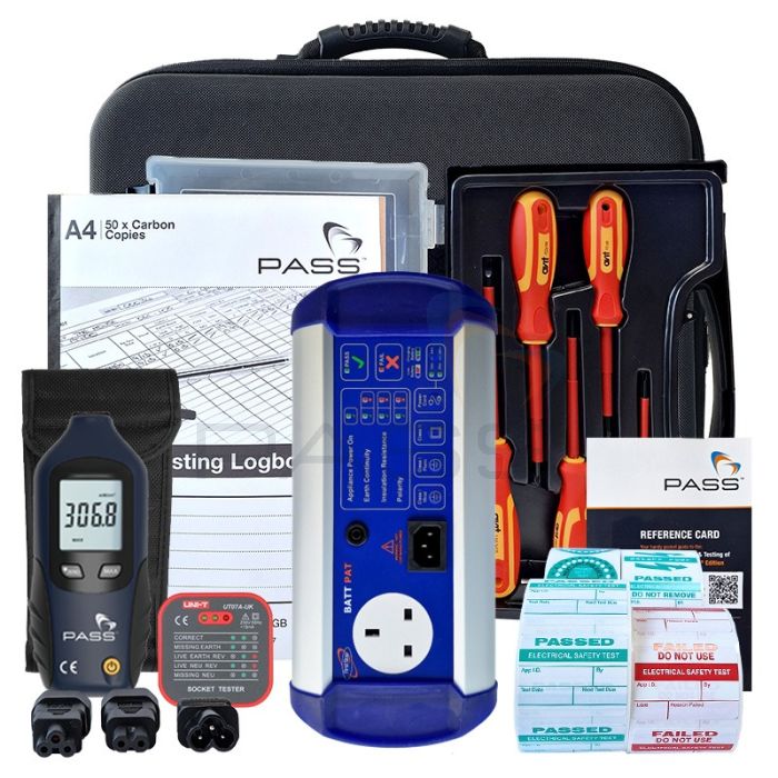 First Stop Safety BattPAT PAT Tester - Essentials Kit (Bundle 1) & accessories