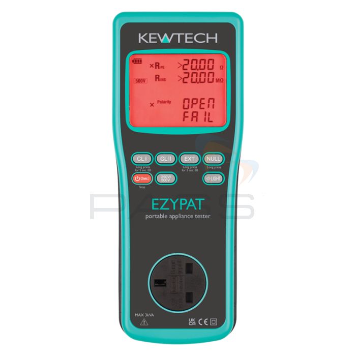 Kewtech EZYPAT PAT Tester – Battery Operated - Kit