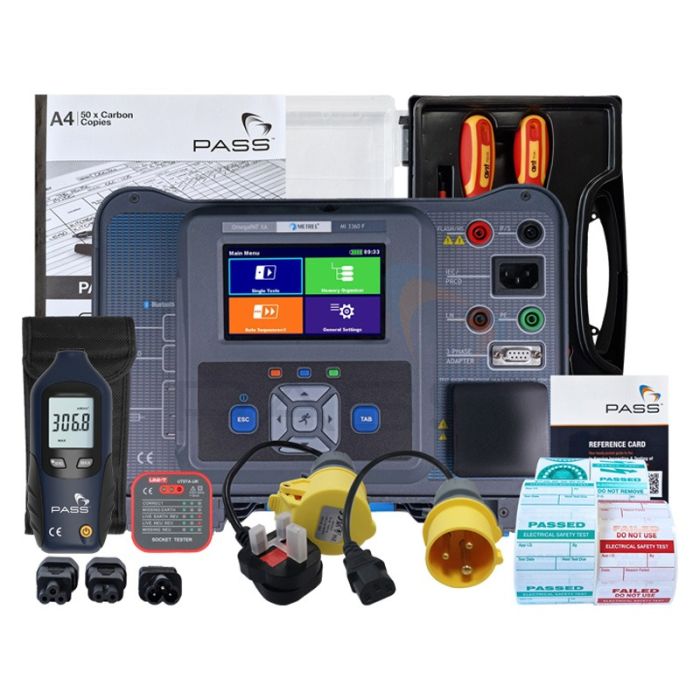 Metrel MI3360 OmegaPAT XA PAT Tester Essentials Kit (Bundle 1) & accessories