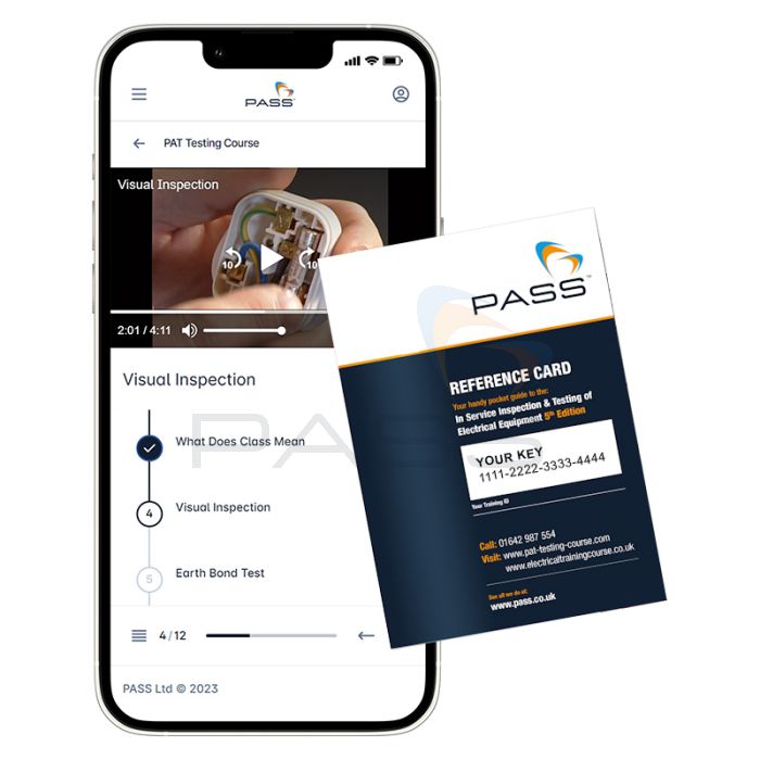 PAT Testing Training - Elearning Card, Online Exam Code and Certificate