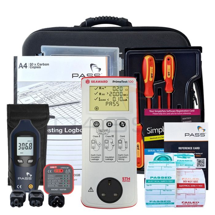Seaward PrimeTest 100 PAT Tester - Professional Kit (Bundle 2) & accessories
