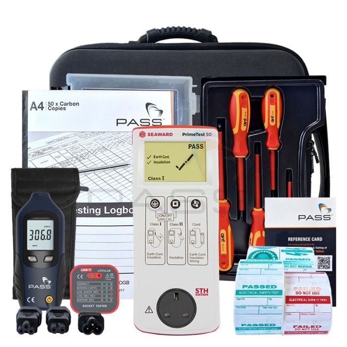 Seaward PrimeTest 50 PAT Tester - Essentials Kit (Bundle 1) & accessories