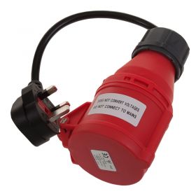 240v UK 13 Amp Plug to 415v (32 Amp) 5 Pin Socket