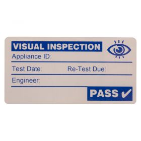 500 x Visual Inspection PAT Labels - Blue