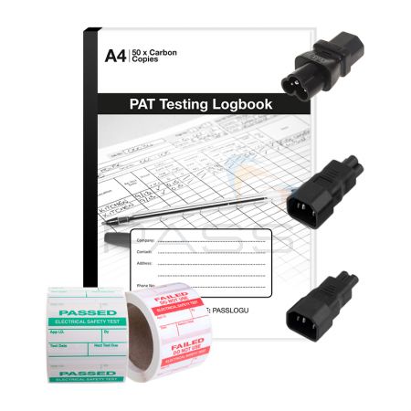 IEC Lead Adaptor Kit, Log Book, Pass & Fail Labels (PTPROMO3)
