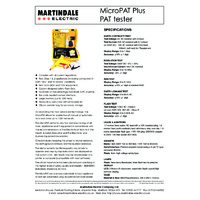 Martindale MicroPAT Plus - Datasheet