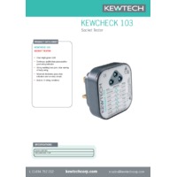 Kewtech KEWCHECK 103 Socket Tester - Datasheet