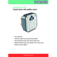 Kewtech KEWCHECK 103 Socket Tester - Instruction Leaflet