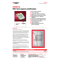 Megger PAT350 PAT Tester - Datasheet